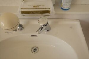 【交換】手洗い蛇口をプッシュ式に交換